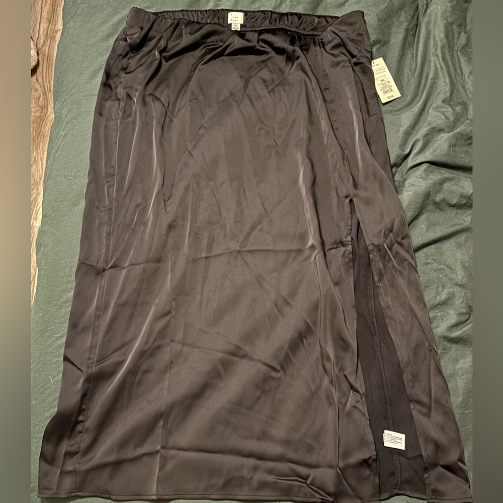 A New Day Silky Skirt with Slit